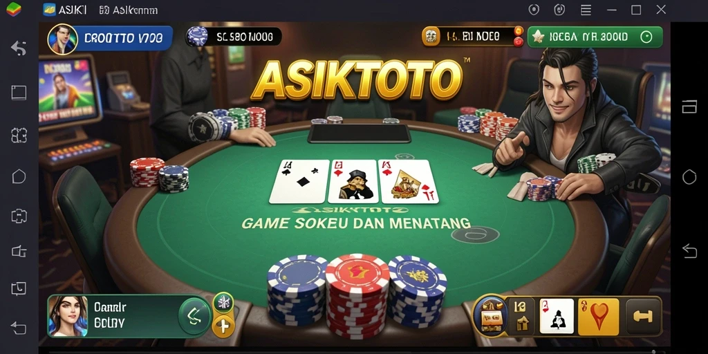 Gameplay ASIKTOTO yang momen seru dan menarik saat bermain Poker.