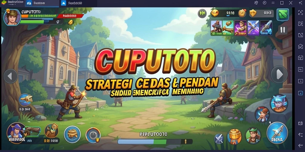 Screenshot gameplay CUPUTOTO menunjukkan pertempuran strategi yang intens.