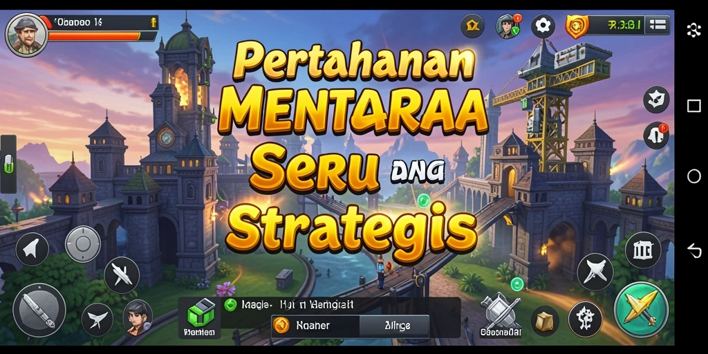 Screenshot D06 menampilkan gameplay menara pertahanan yang seru.