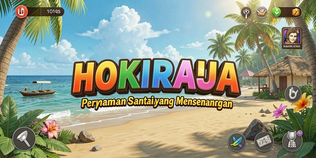 Screenshot gameplay HOKIRAJA yang menunjukkan keseruan permainan santai.