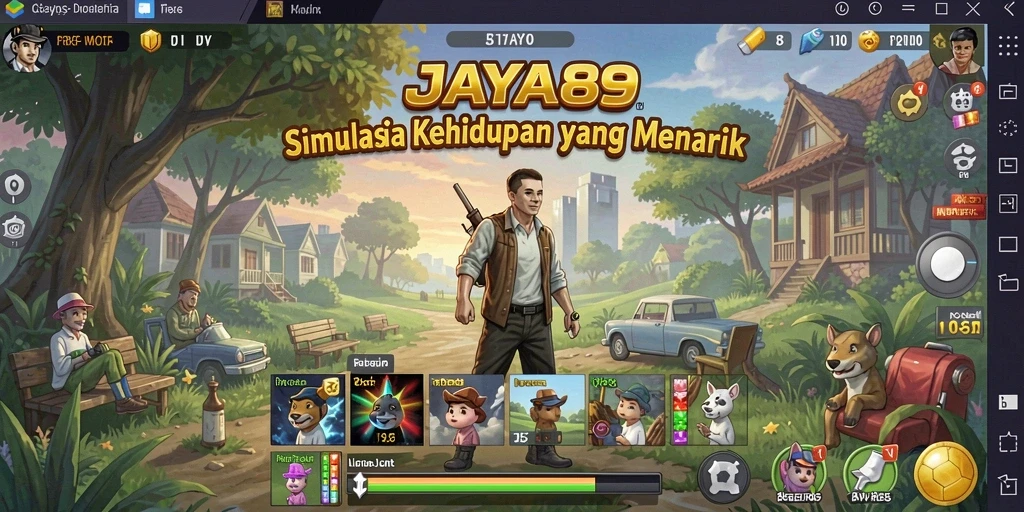 Tampilan gameplay JAYA89 yang penuh warna dan interaktif.