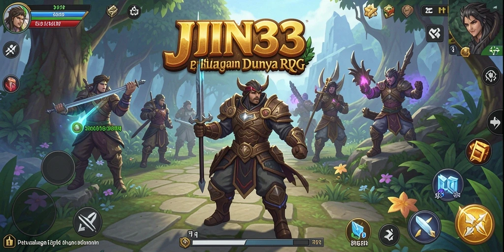 Tangkapan layar utama JIN33 menampilkan aksi seru di dunia RPG.