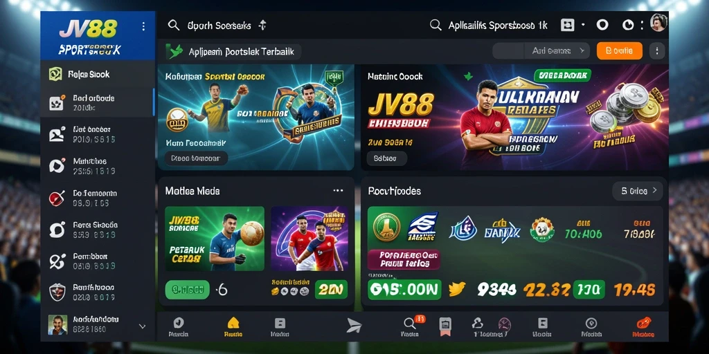 Tangkapan layar menunjukkan pengguna yang sedang menikmati gameplay taruhan di JV88.