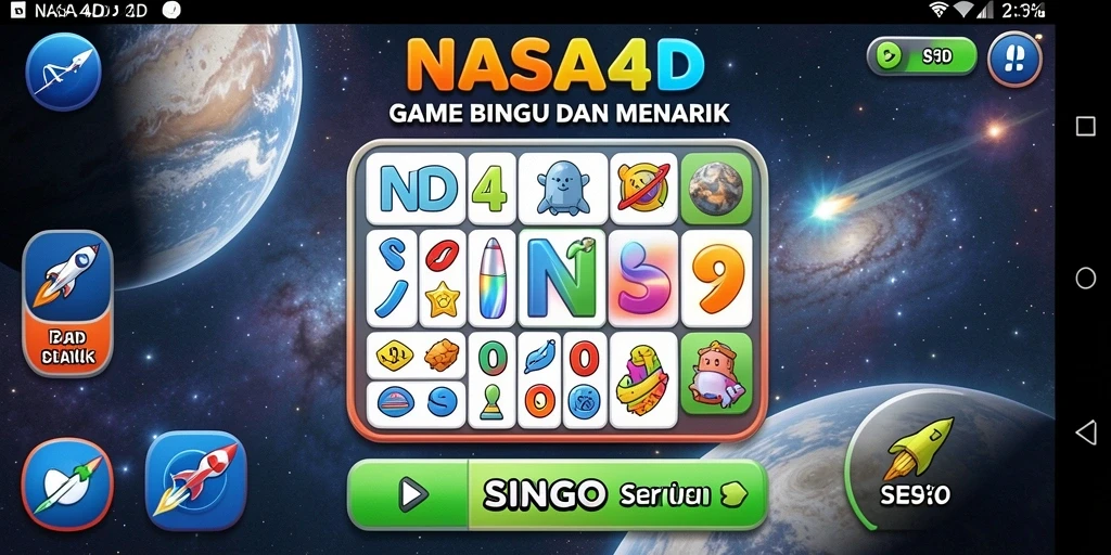 Tampilan gameplay Bingo yang seru dan menyenangkan dalam NASA4D.