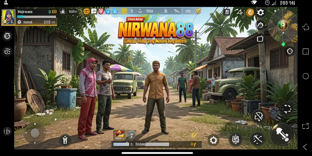 Tampilan gameplay menarik dalam NIRWANA88 dengan interaksi karakter.