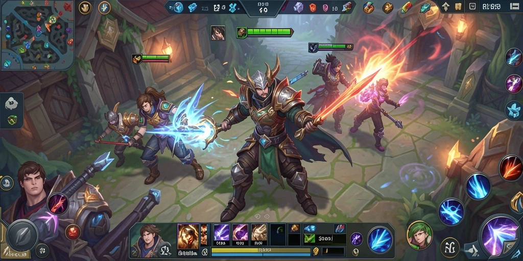 Tampilan gameplay epic dari RI889 dalam pertempuran MOBA.
