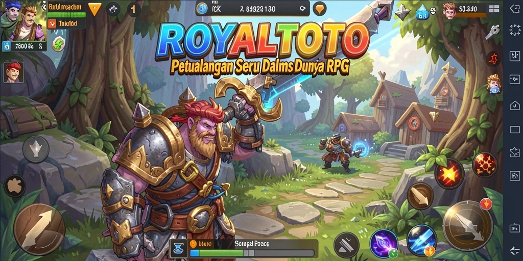 Tampilan gameplay menakjubkan di ROYALTOTO dengan aksi RPG yang seru.