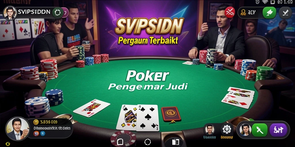 Tampilan menarik dari gameplay Poker di SVIPSIDN.